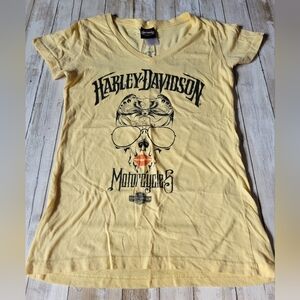 Harley-Davidson Yellow & Black Tee Size Medium